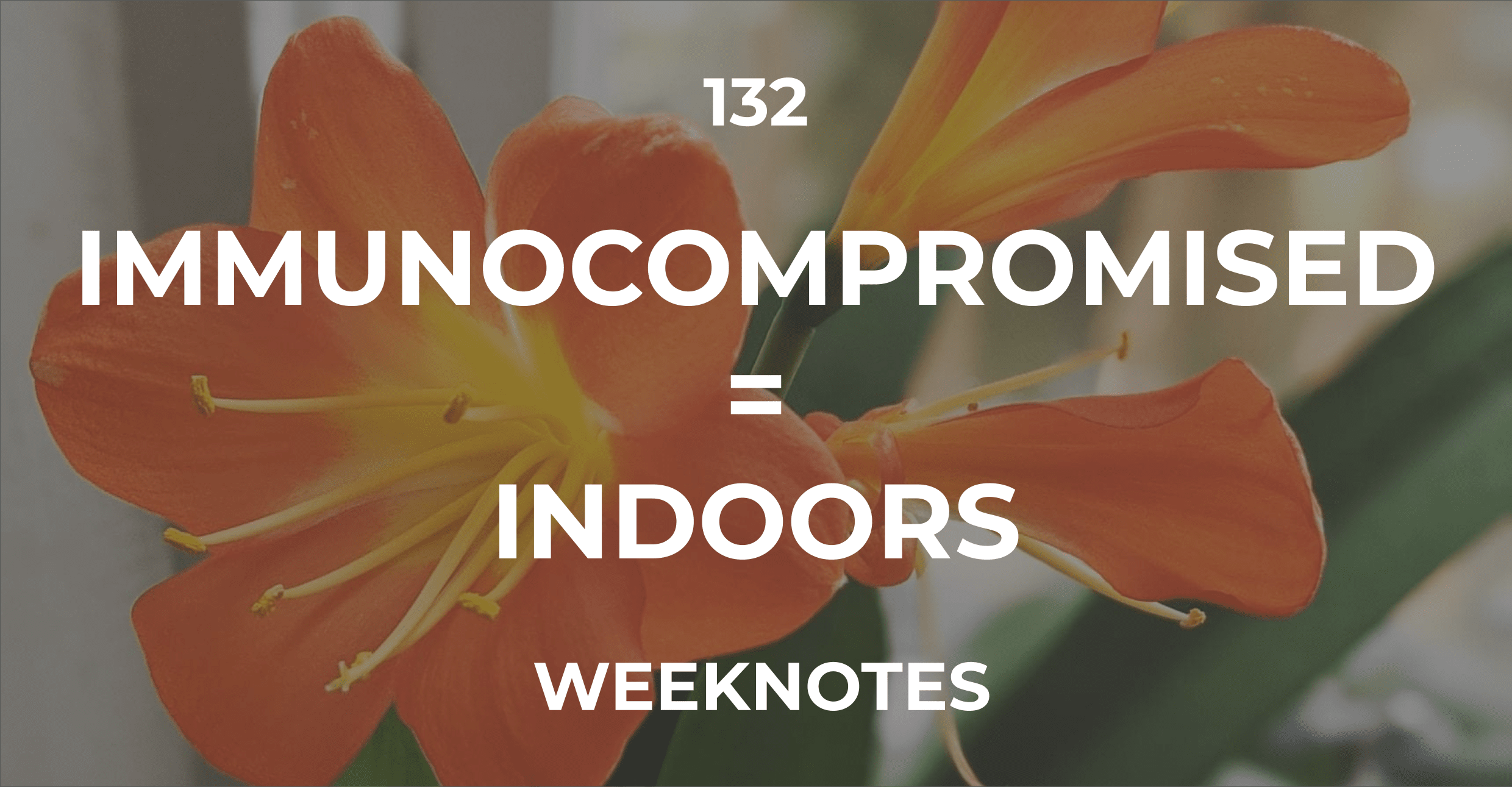 Immunocompromised = Indoors