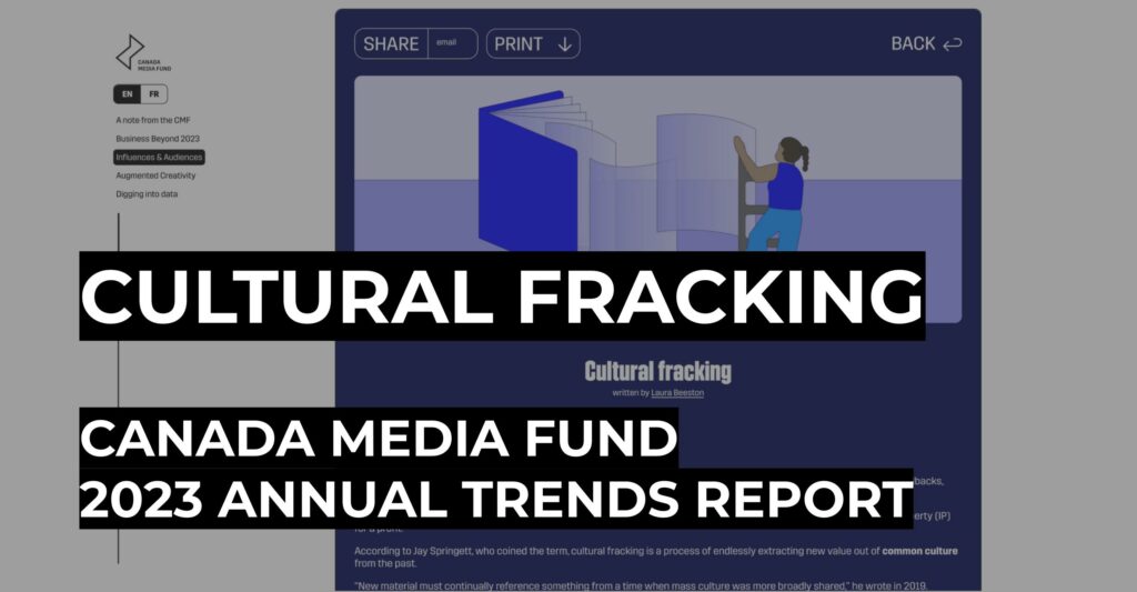 Featured image for Cultural Fracking — the words CULTURAL FRACKING over an industrial landscape.