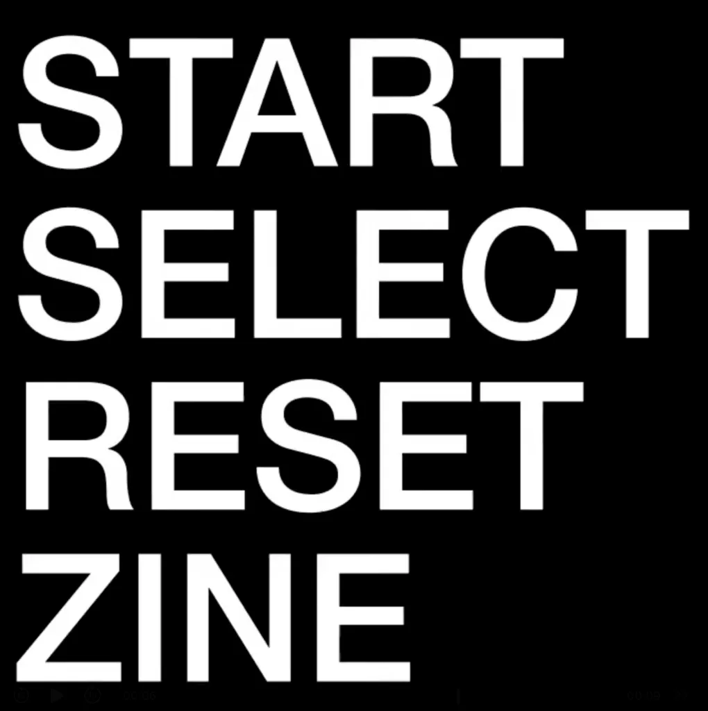 Cover of the zine Start Select Reset